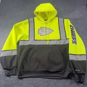 Buffalo Outdoors Kansas City Chiefs Hi-Vis Reflective Fleece Hoodie Mens L